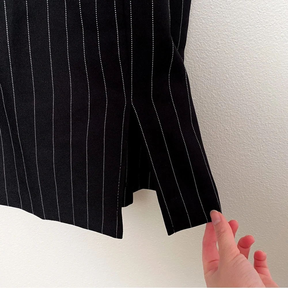 Alyn Paige black pinstripe dress size 5/6 - Picture 7 of 11